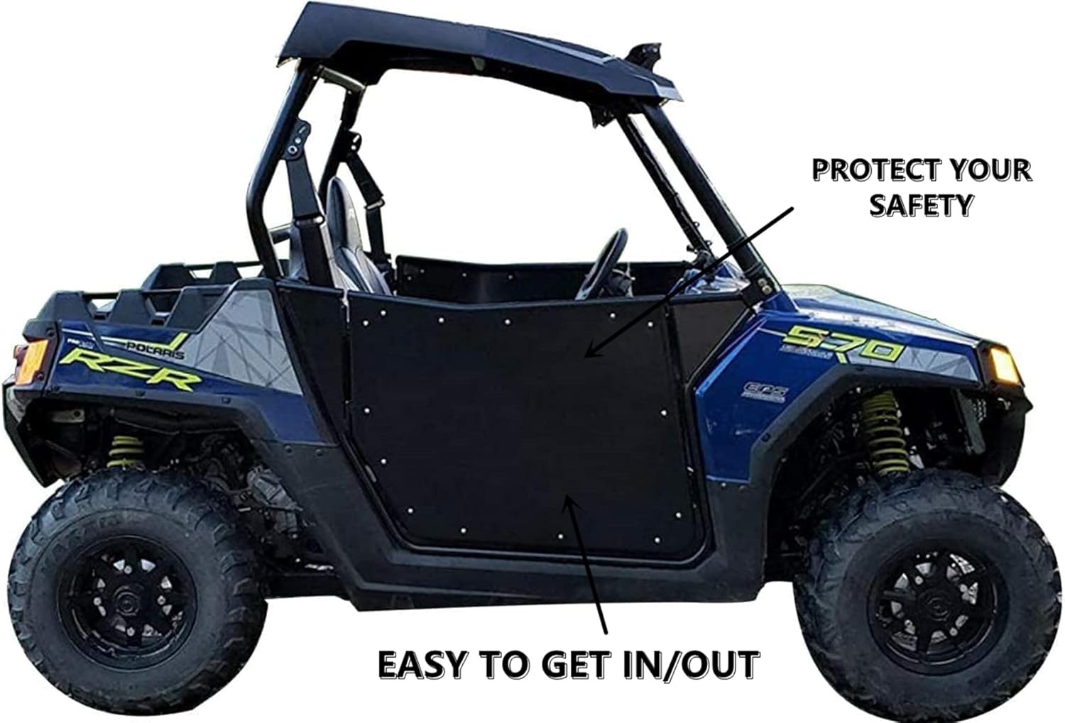 KINTOP UTV Doors Compatible with Polaris 2008-2014 RZR 800/800 S/570/XP 900 2 Door Models