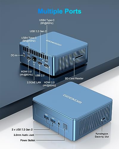 GEEKOM Mini PC Mini IT13, 13th Intel Core i7-13620H (10C/16T, up to 4.9GHz), 32GB DDR4 RAM/1TB PCIe Gen4 SSD Mini Desktop NUC13