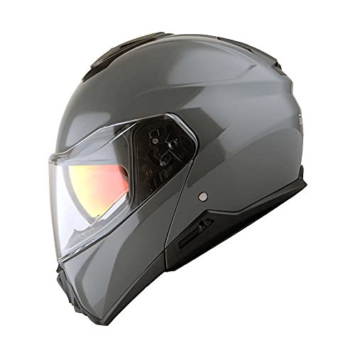 Martian Motorcycle Modular Full Face Helmet Flip up Dual Visor Sun Shield: HG362 Matt Black