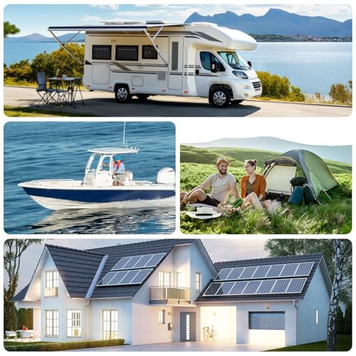 12V 100Ah LiFePO4 Lithium Battery, Mini Deep Cycle Rechargeable LiFePO4 Battery, Max.15000 Cycles Built in 100A BMS for RV, Trolling Motor, Camping