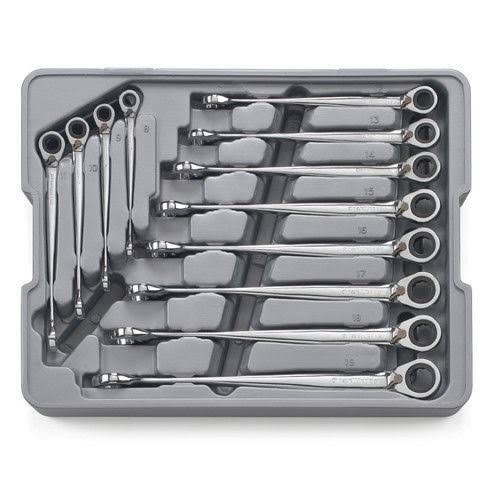 GearWrench 85388 12 Piece Reversible X-Beam Combination Ratcheting Wrench Set Metric