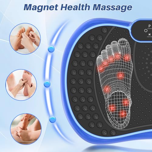 Vibration Plate Exercise Machine for Weight Loss – 100-Speed Platform with Bluetooth Speaker, Remote & Bands