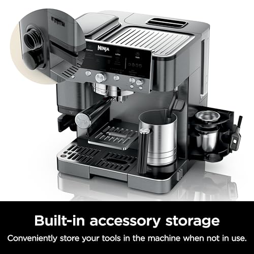 Ninja | Espresso Machine and Drip Coffee Maker| Luxe Café Premier Series | Integrated Coffee Grinder, Milk Frother