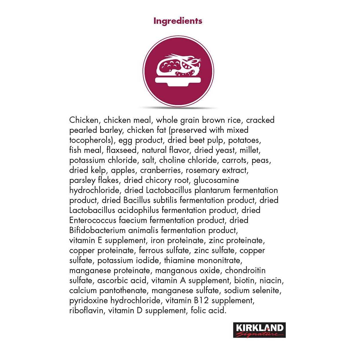 Kirkland Signature Adult Formula Chicken, Rice and Vegetable Dog Food - Pet Supplies online store
