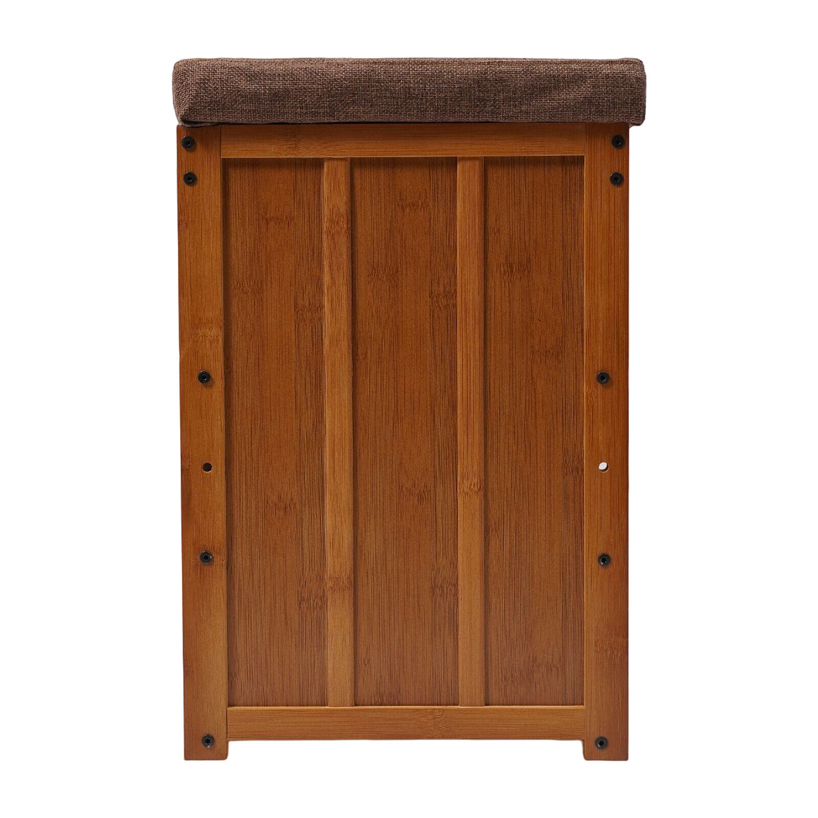 3 Tier Brown Shoe Bench Bamboo Shoe Rack Storage Cabinet Organizer W/Cushion for Entryway Bedroom