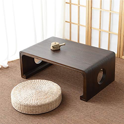 Wooden Coffee Table Low Table Simple Small Tea Table Laptop Table Mini Table Study Table Bedroom Breakfast Table (Color : Brown
