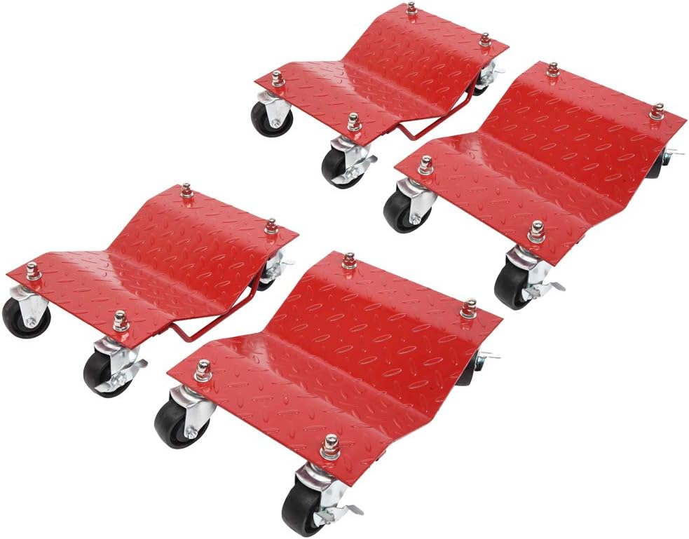 Set of (4) 3 Set Tire Wheel Dollies Dolly Vehicle Car Auto Repair Moving Car Dolly Set