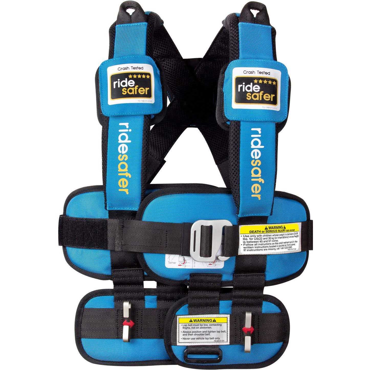 RideSafer Ride Safer Travel Vest with Zipped Backpack-Wearable, Lightweight, Compact, and Portable Car Seat. Perfect for Everyday use or Rideshare