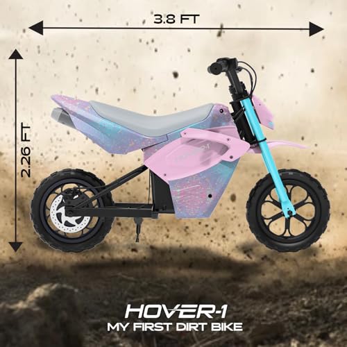Hover-1 My First Dirt Bike for Kids - 300W Motor, 9MPH Max Speed, 9 Mile Range, 12” Off-Road Tires, 120LB Max Weight