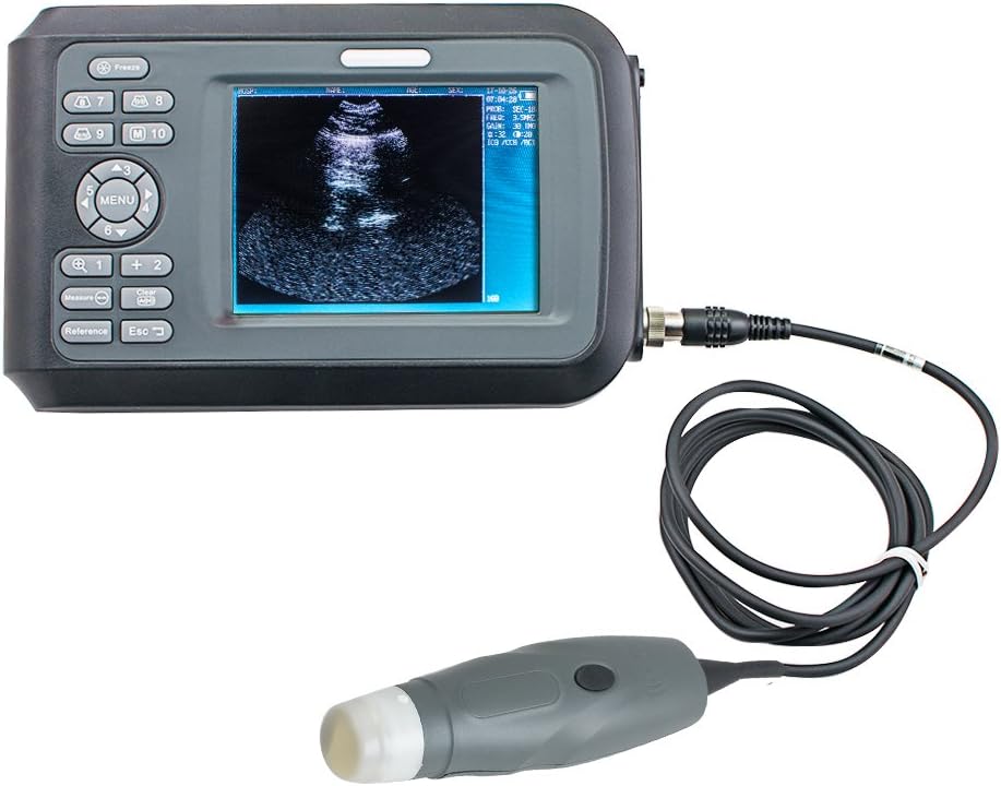 Genmine Ultrasound Scanner Veterinary Portable Farm Animals Pet Handheld Ultrasound Scanner Machine with 3.5MHz Mechanical Sector Probe