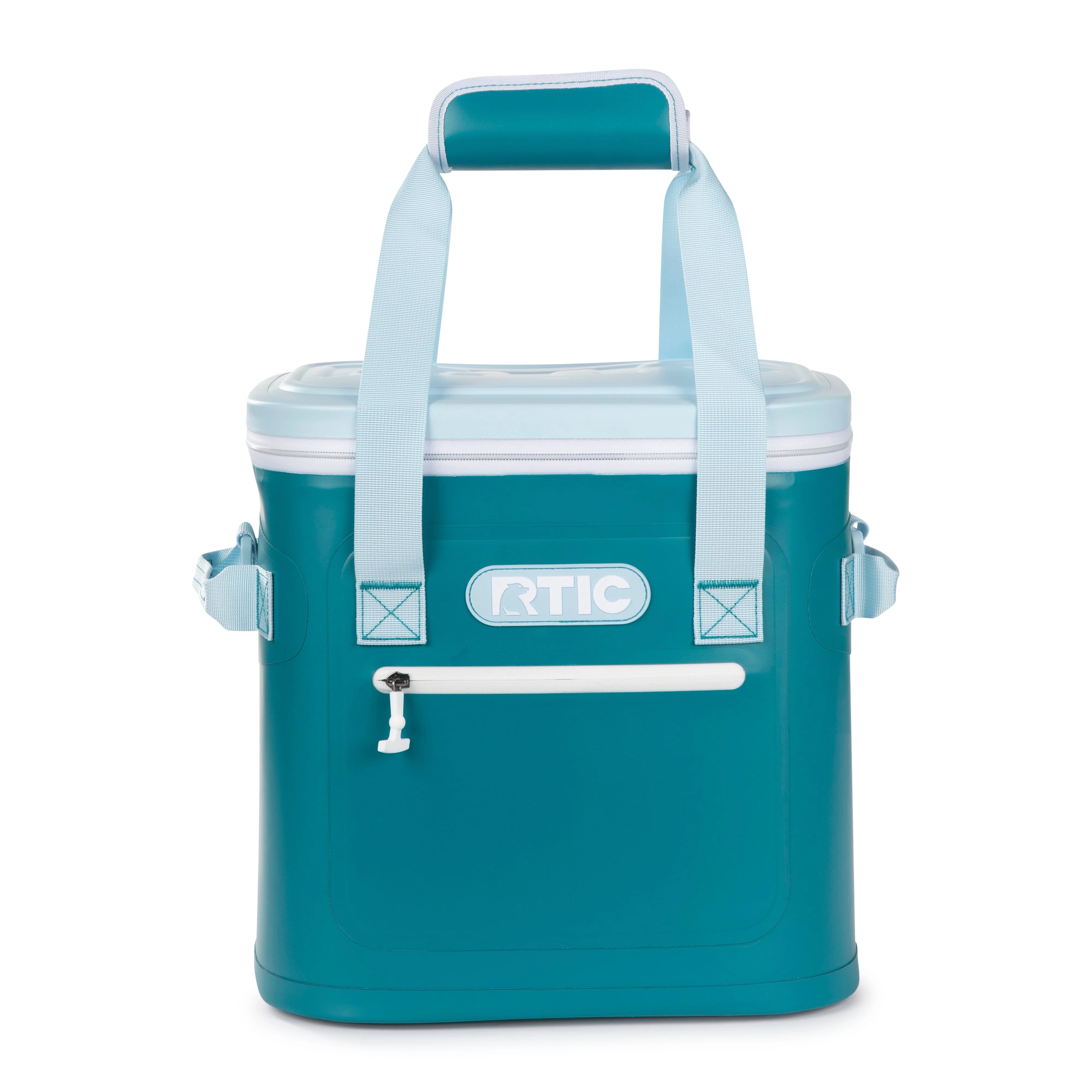 RTIC 20 Can Soft Pack Cooler, Leakproof Ice Chest Cooler with Waterproof Zipper, Blue/Grey