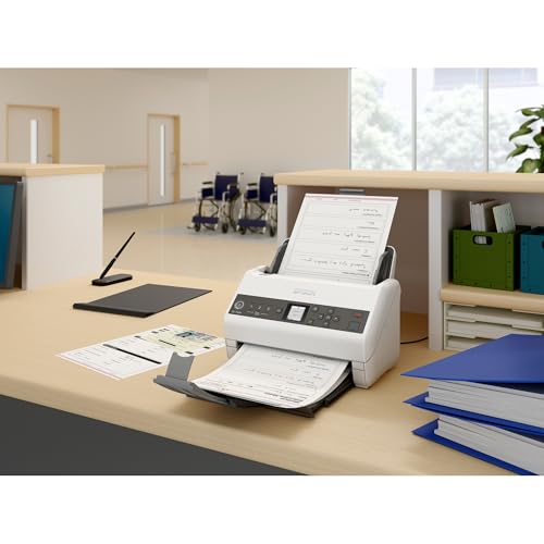 Epson DS-730N Network Color Document Scanner, 100-page Auto Document Feeder (ADF), Duplex Scanning