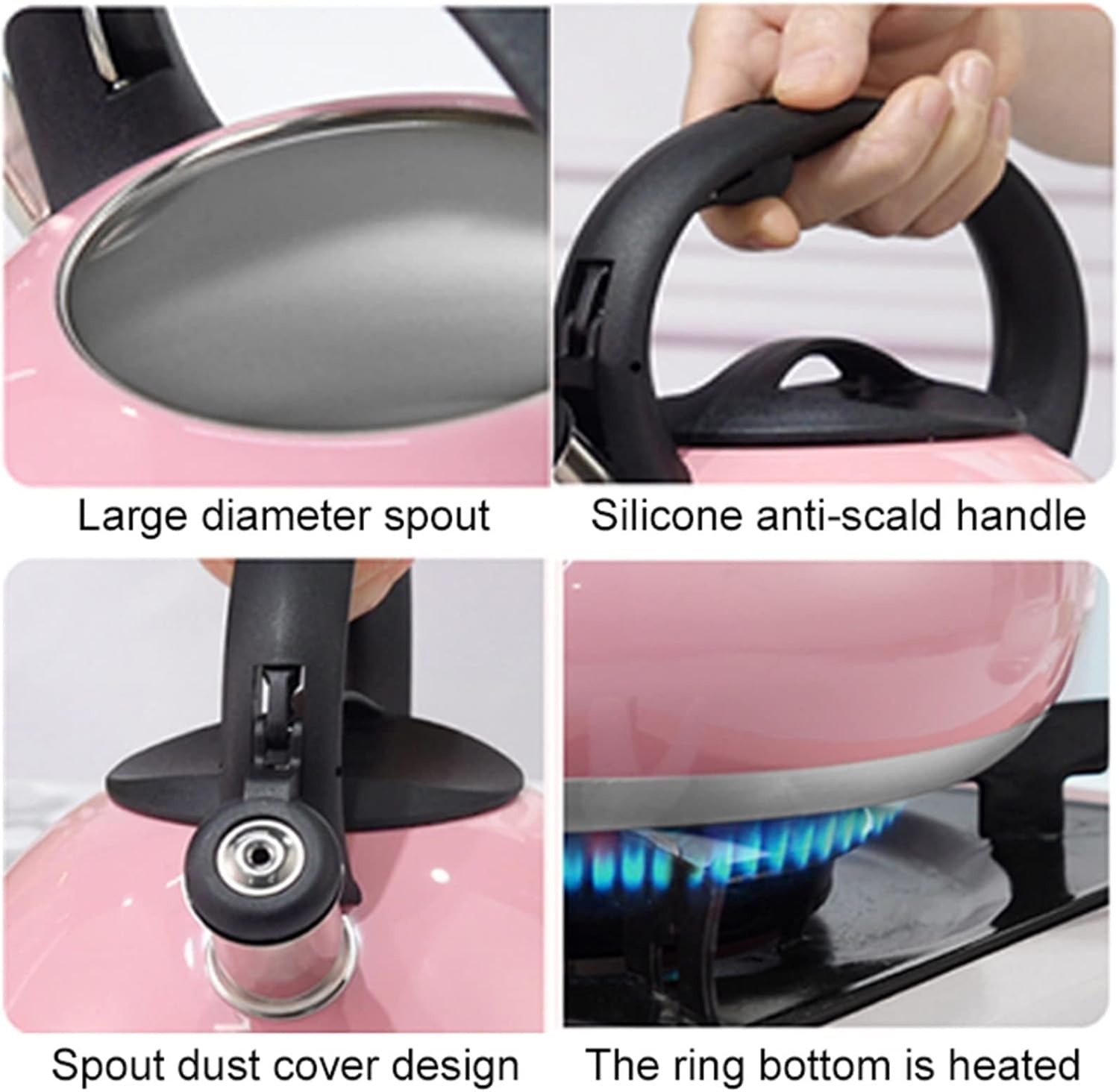 Elegant Design Stainless Steel Whistling Kettle Water Tea Kettle 2.5L Capacity Stove Top Teapot Pot