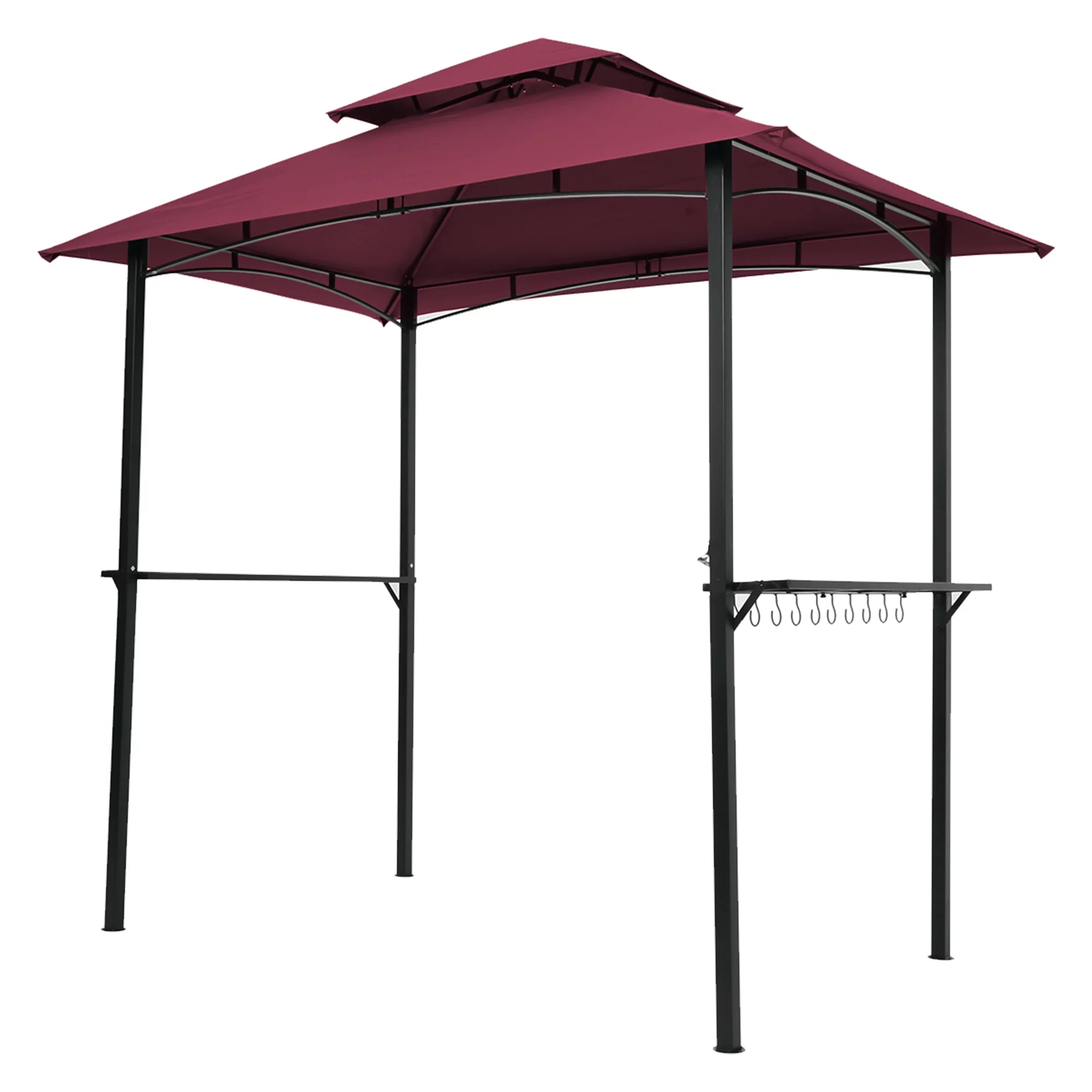 Grill Gazebo in Burgundy - 1 Grill Gazebo - 48.51 - Elevate your outdoor cooking in style!