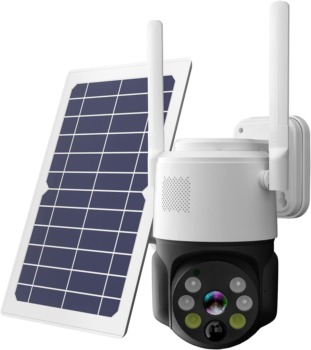Solar Security Camera Outdoor Wireless Pan Tilt Battery Powered Auto Tracking 1080P WiFi PTZ Camera Home Surveillance PIR Motion Detection Two-Way