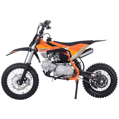 X-PRO X26 125cc Manual Clutch Dirt Bike Big Boys Pit Bike 125 Pitbike,Big 14"/12" Tires! (Blue)