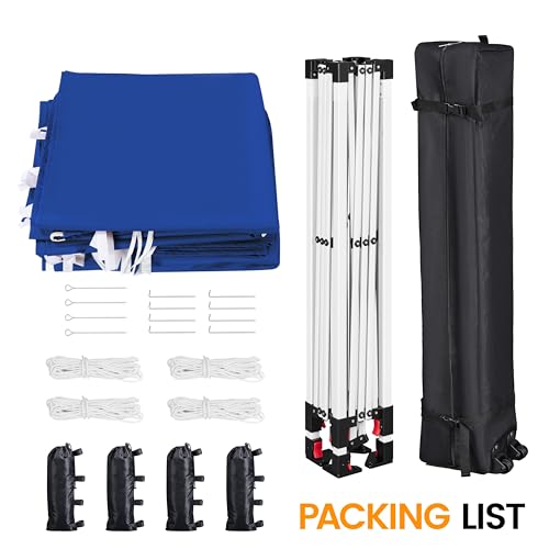 Yaheetech 10x10 Pop Up Canopy with 4 Removable Sidewalls, Portable Enclosed Instant Tent, Waterproof Outdoor Tent, Beach Sun Shelter with 4 Sandbags