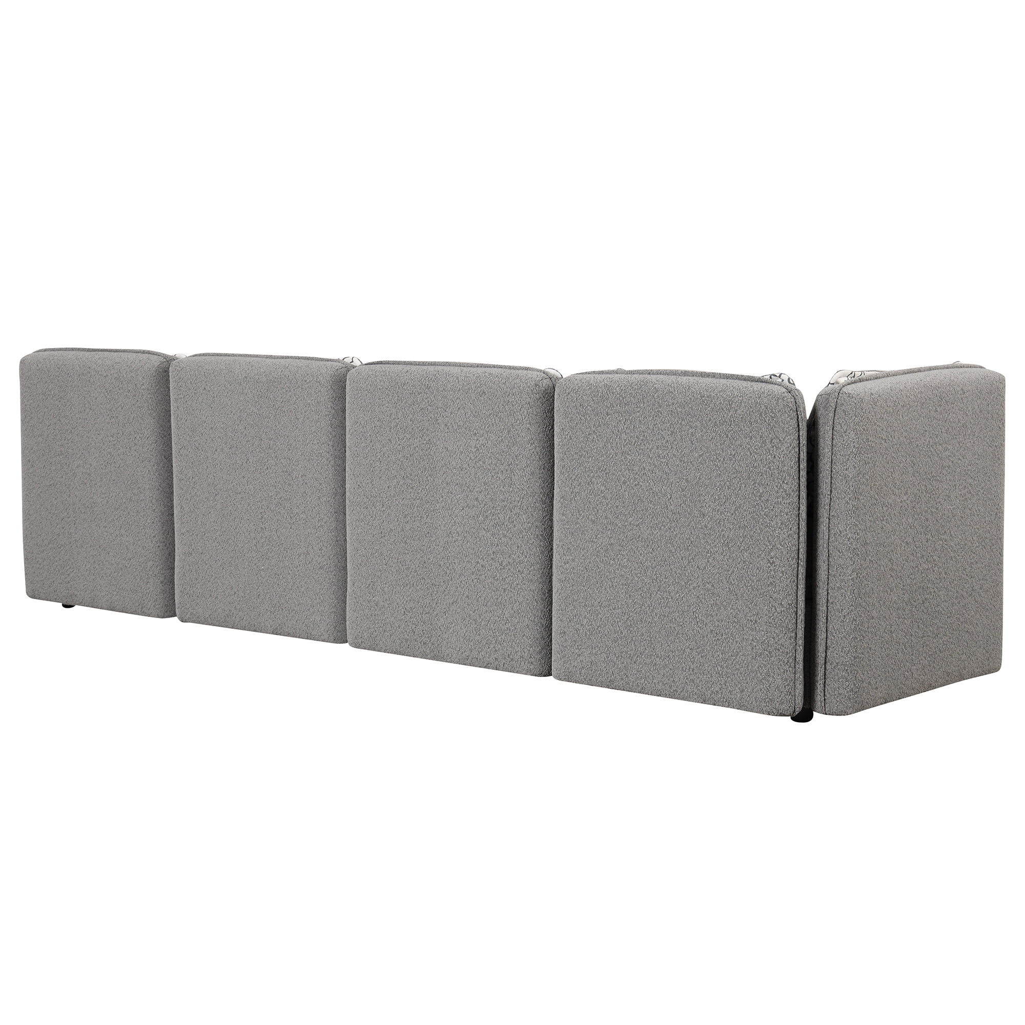 122.8" Convertible Modular Minimalist Sofa Free Combination 4 Seater Sofa Chenille Fabric Sectional sofa with 5 Pillows for Living Room, Office