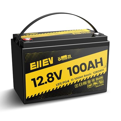 12V 100Ah Lithium Battery,Low-Temp Protection LiFePO4 Battery,Built-in100A BMS,15000+Deep Cycle