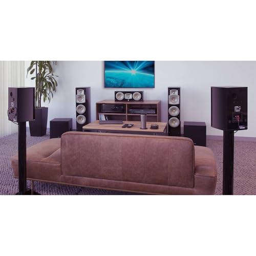 Yamaha RX-V6A 7.2-Channel Surround Sound Network AV Receiver with MusicCast Built-in Wi-Fi and Bluetooth Streaming Home Theater System Bundle with