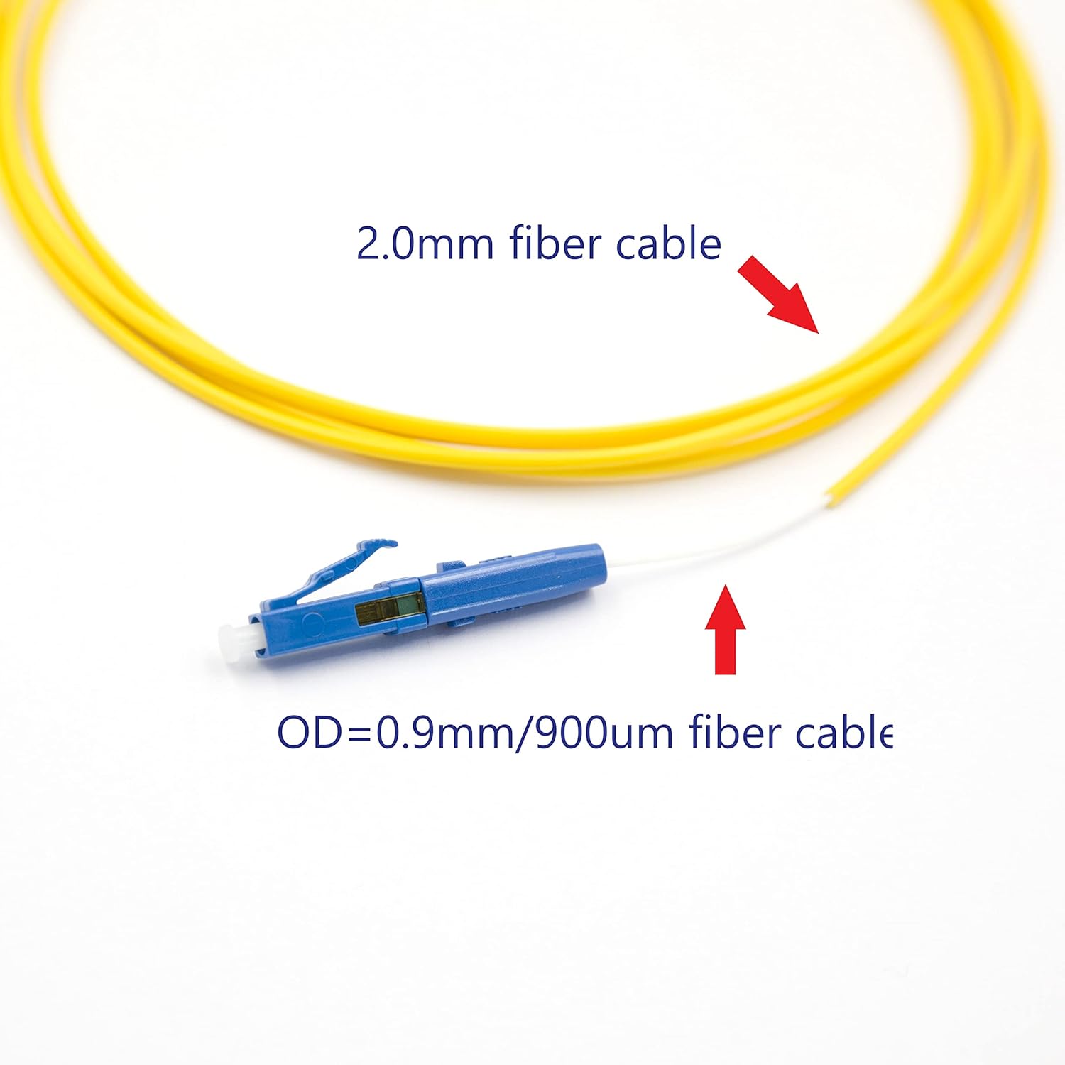 200pcs LC UPC Fiber Optic Quick Connector with Matched Tools Fiber Optic Fast Connectors Single Mode 9/125 Fiber Mechanical Connectors Adapter for