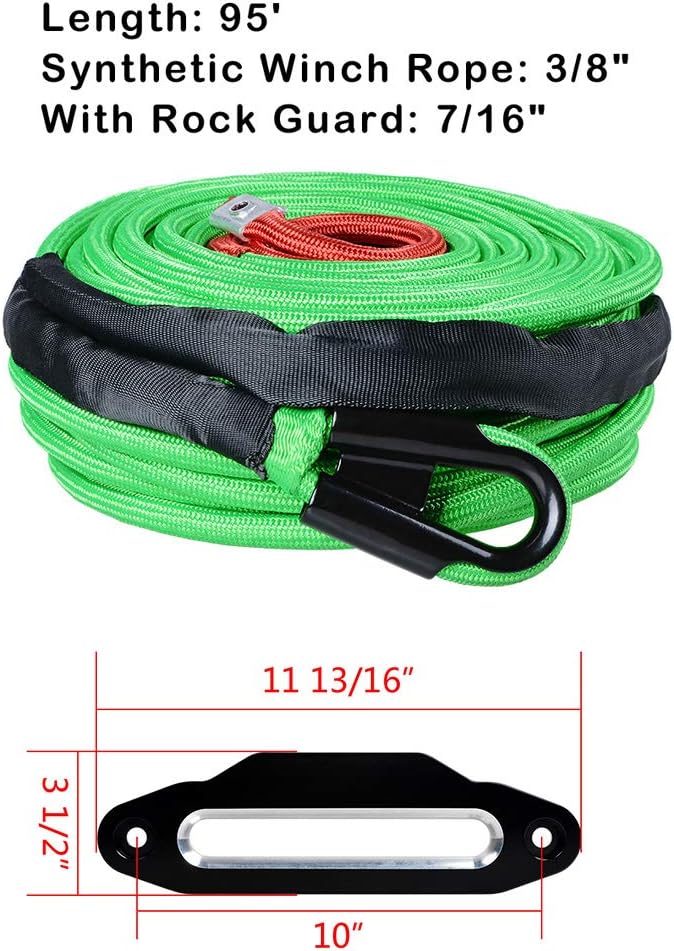 Astra-Depot Green Winch Rope Synthetic UHMWPE 22