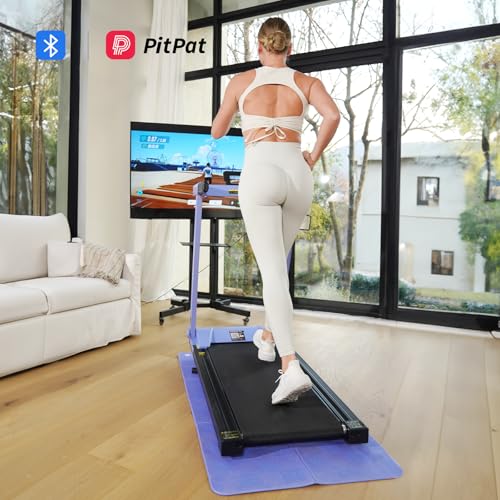 DeerRun Treadmills for Home with Incline and Handles, 3.5 HP Foldable Treadmill 350 LBS Weight Capacity for Small Spaces