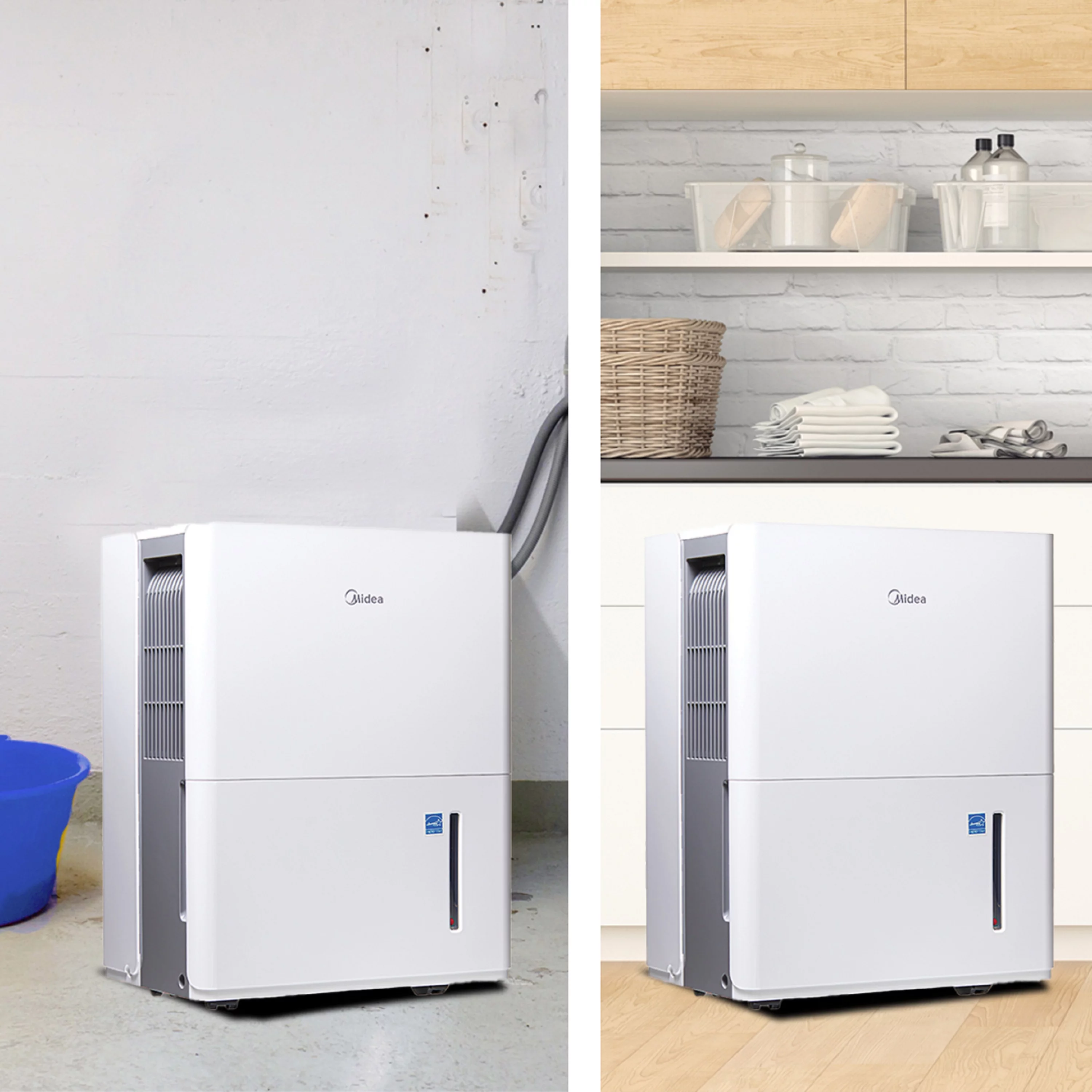 Midea 22-Pint Smart Dehumidifier - Damp Rooms, Energy Star, White, MAD22S1WWT