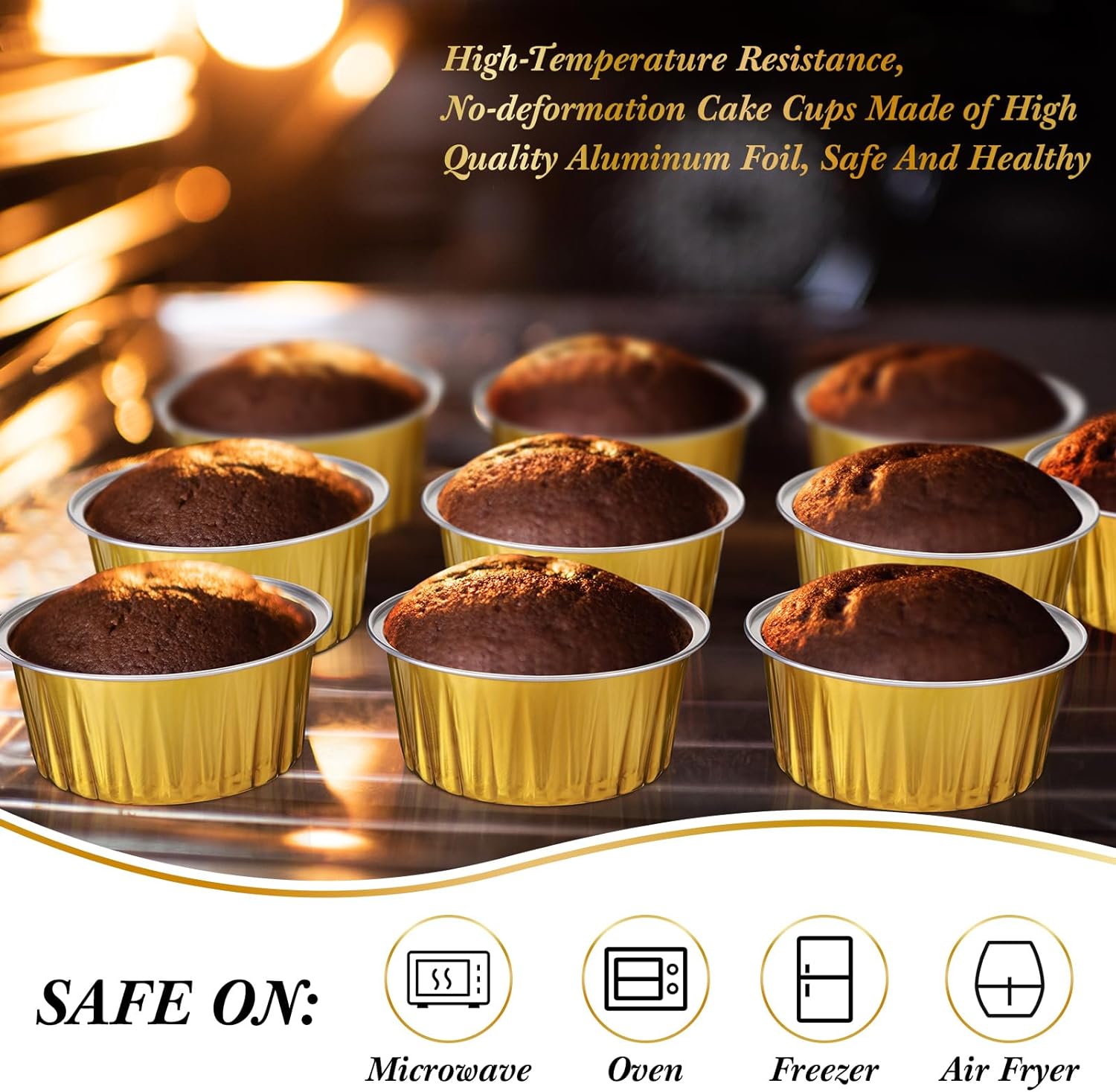 400 Pcs Aluminum Foil Baking Cups with Lids 5 oz Disposable Ramekins Mini Cake Pans Creme Brulee Cupcake Liners Muffin Tins Flan Mold Dessert