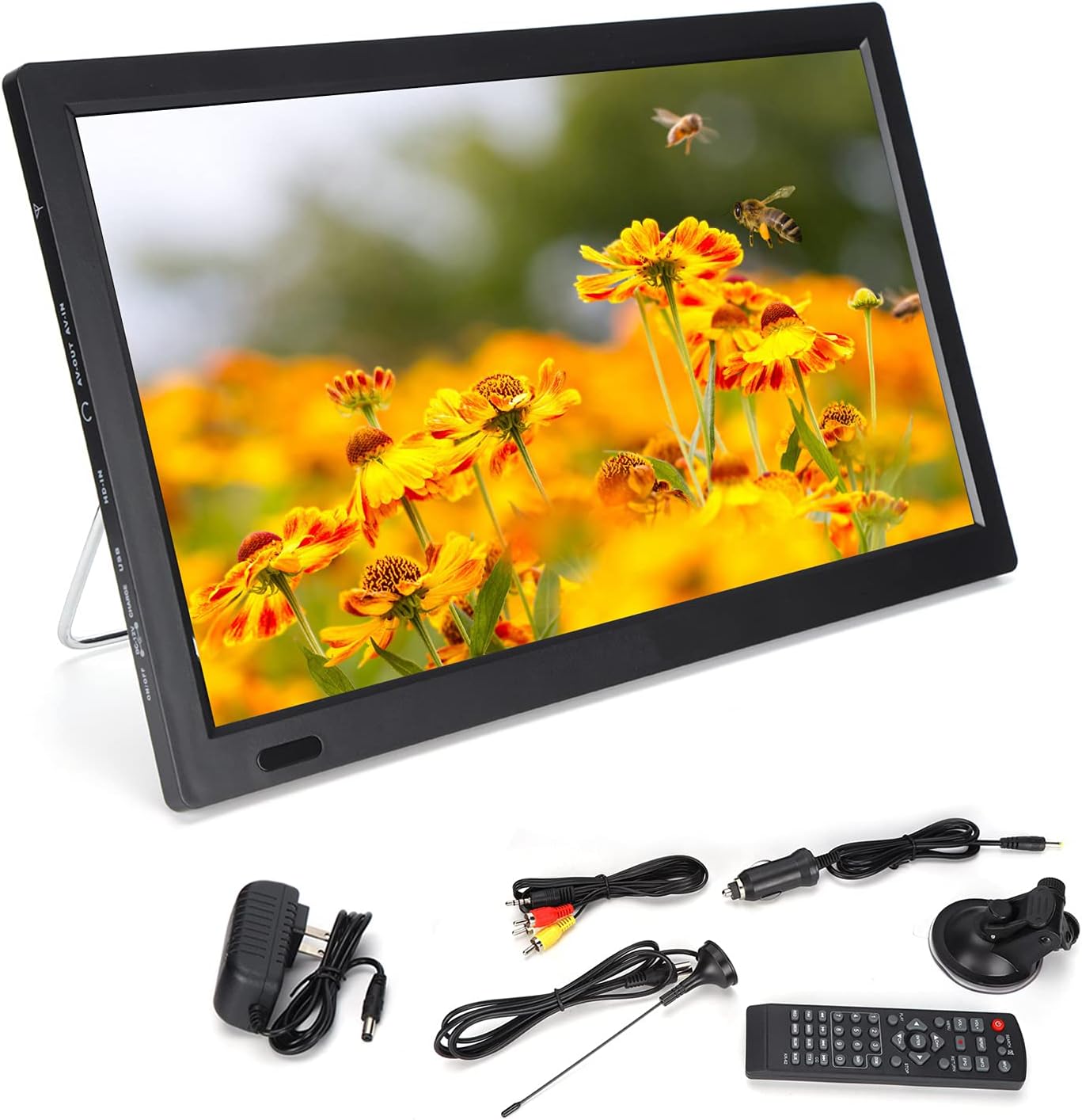 Tbest 13 inch tv Smart,13 in Smart tv,TV Antennas Star 13 Inch ATSC Digital TV Portable HD Television for Car Cam US Plug 110‑220V