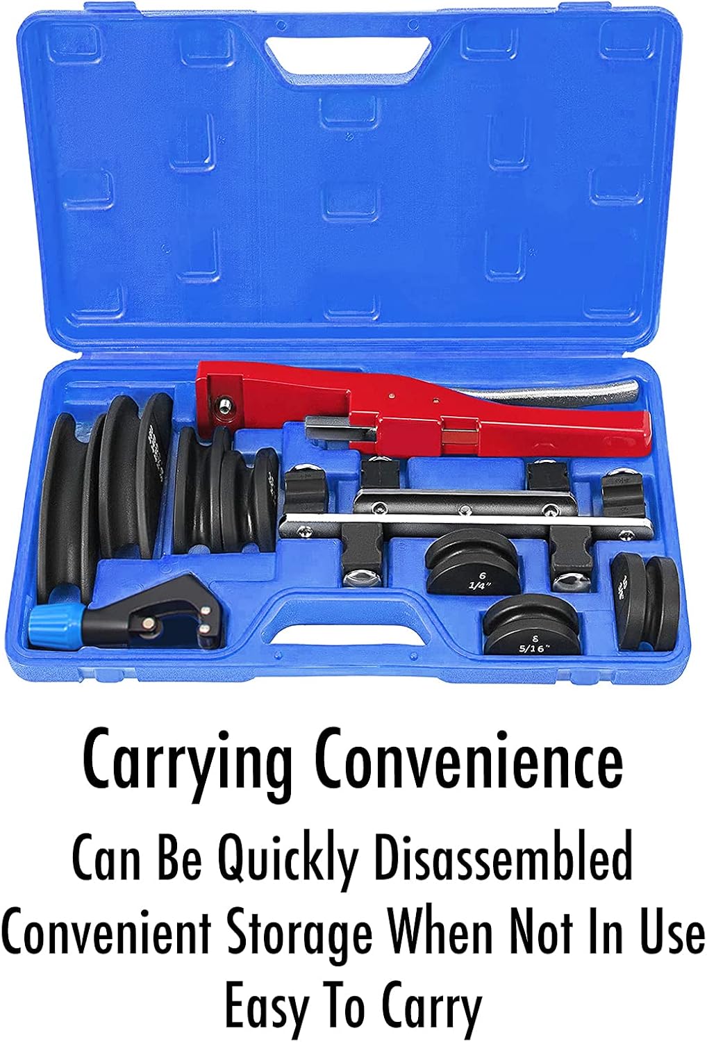 Flieeya 1/4 to 7/8inch Tube Bender Kit Hand Tool Refrigeration Ratcheting Tubing benders Manual Ratcheting Tubing Bender Set Aluminum Tubing Bender