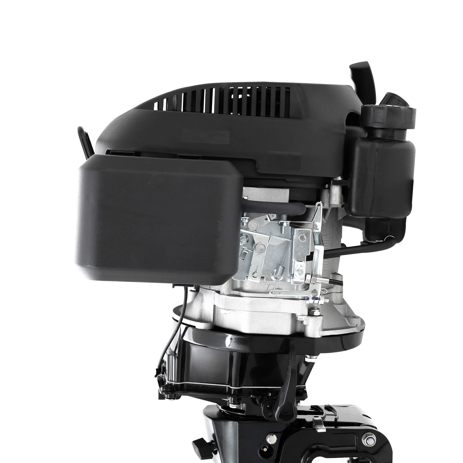 Loyalheartdy 6 HP 4 Stroke Outboard Motor 3.75KW Heavy Duty Boat Engine w/Single Cylinder Air Cooling System Tiller Control 15Km/h