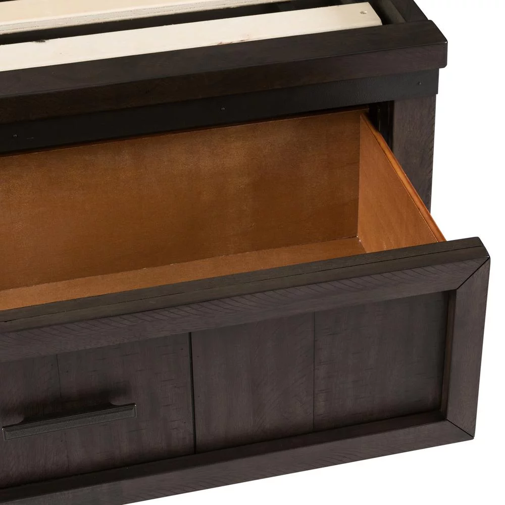 Thornwood Hills Dark Gray Twin Bookcase Bed