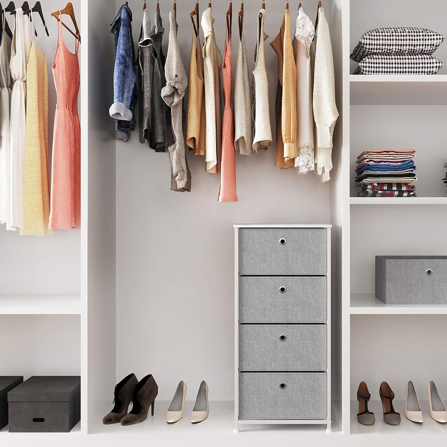 SONGMICS 3-Tier Closet Drawer, 31.5 x 11.8 x 24.8 Inches