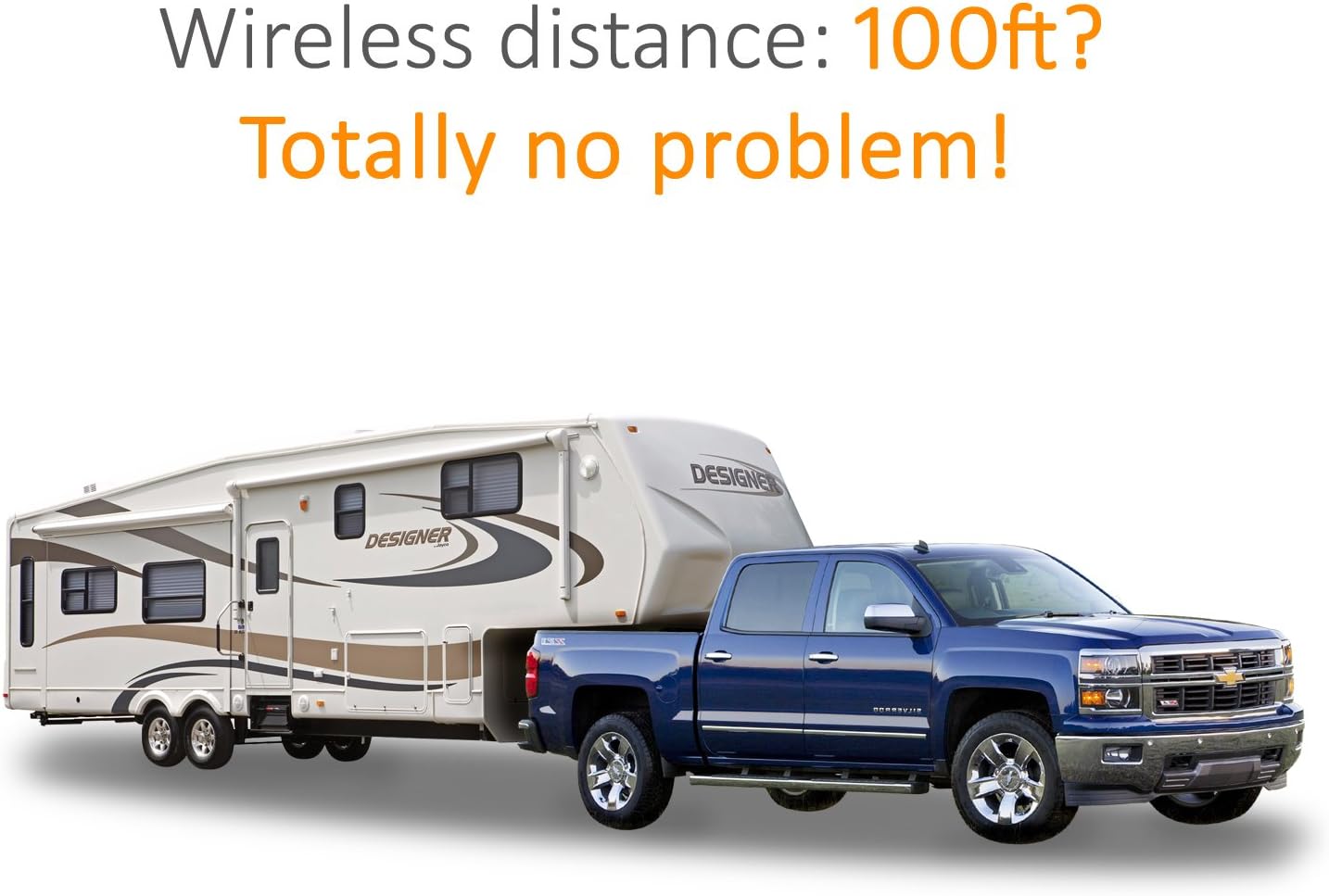 Wireless Backup Camera System, IP69K Waterproof Wireless License Plate Rear View Camera, Night Vision and 4.3&rsquo;&rsquo