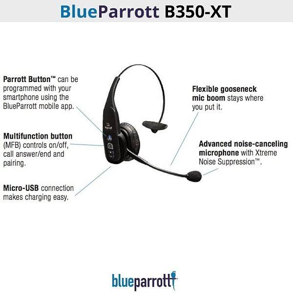 Vxi BlueParrott B350-XT Wireless Noise-Canceling Headset- 203475