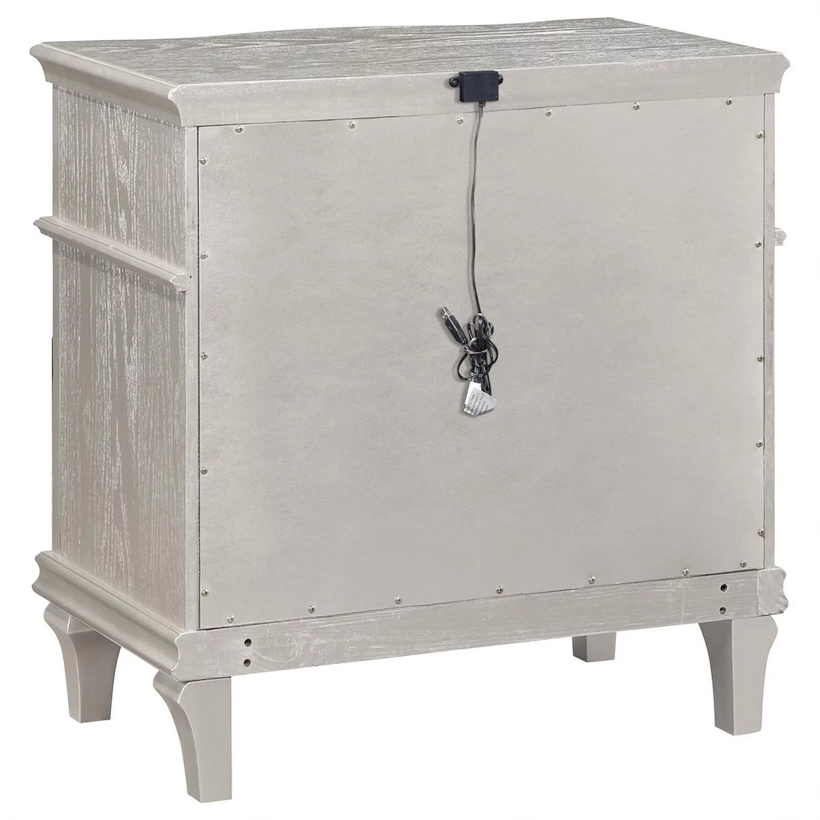 Maklaine 5-piece Wood Eastern King Bedroom Set Ivory and Silver Oak
