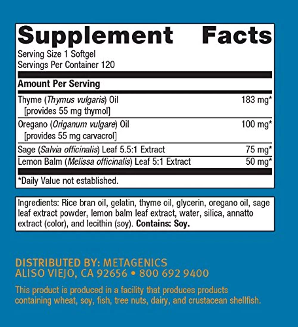 Metagenics CandiBactin-AR® – Concentrated Aromatic Essential Oils* | 120 count