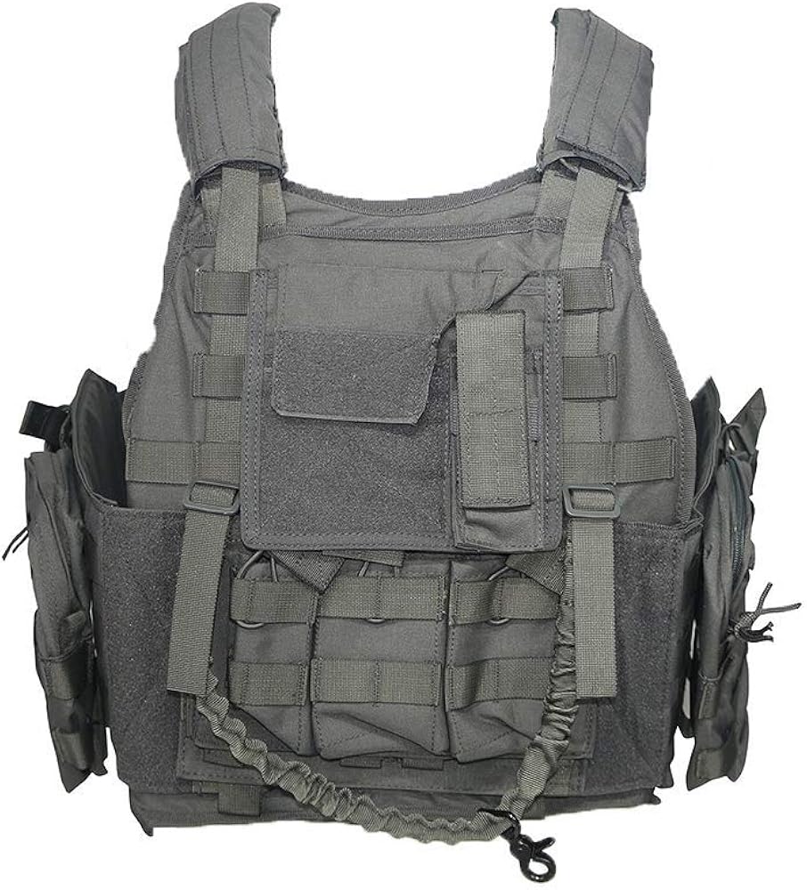 Greencity Tactical Military Vest Assault Vest Molle Vest for CS War Game ,Hunting, Combat Training, Army Fans, Survival Game
