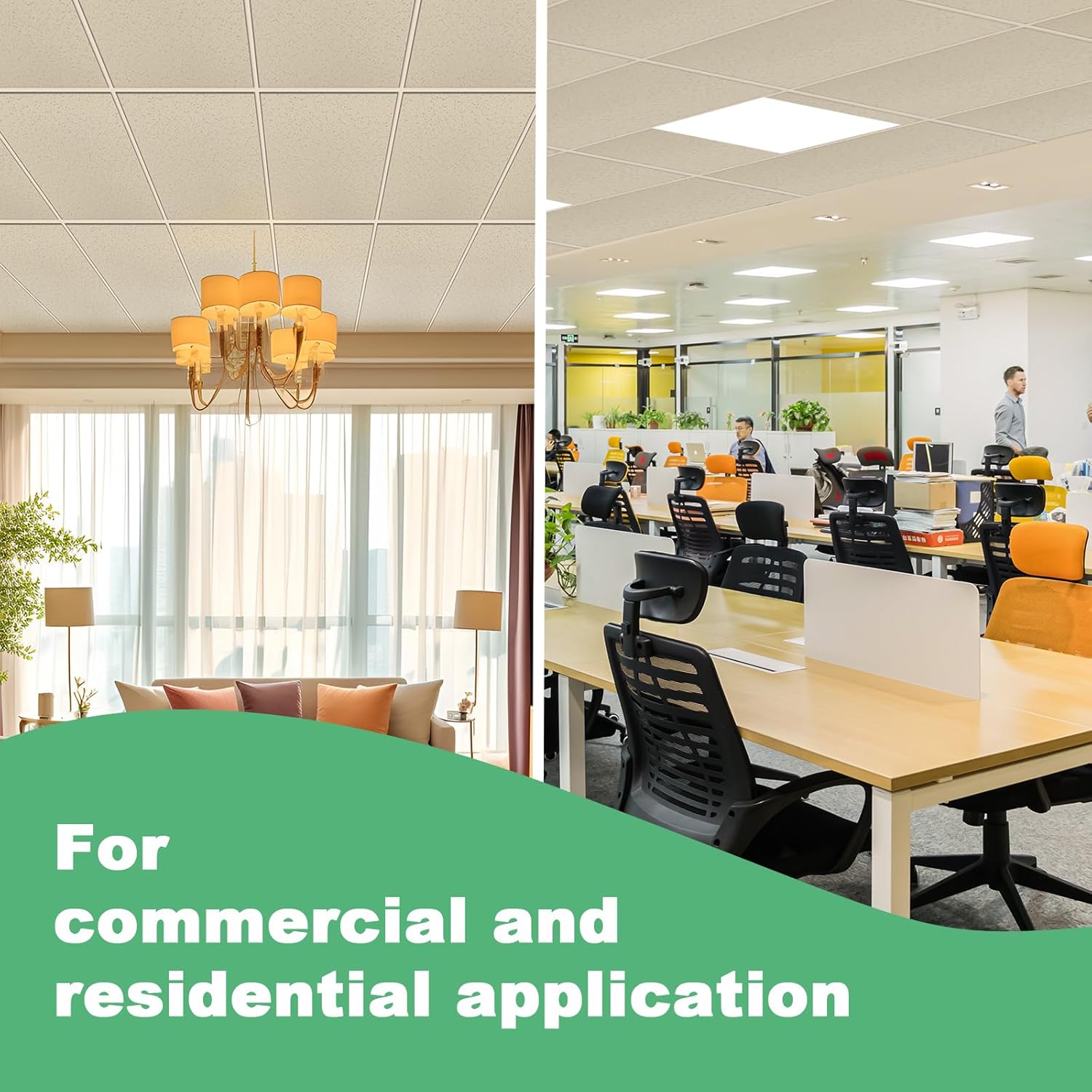 2ft x 4ft Printed Pro Ceiling Tiles - PVC Ceiling Panel 24 x 48in – Waterproof, Washable and Fire-Rated