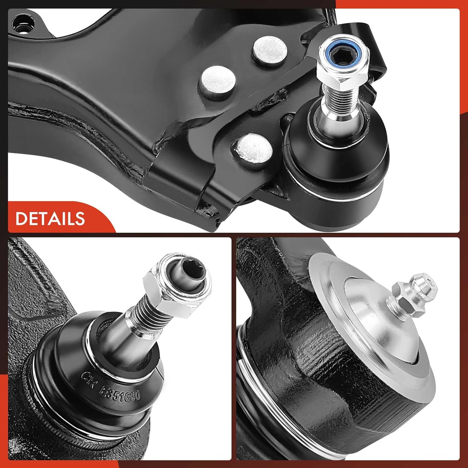 A-Premium 12Pc Front End RWD Suspension Kit, Upper Lower Control Arm, Sway Bar Link, Inner Outer Tie Rod End, Steering Rack Boot