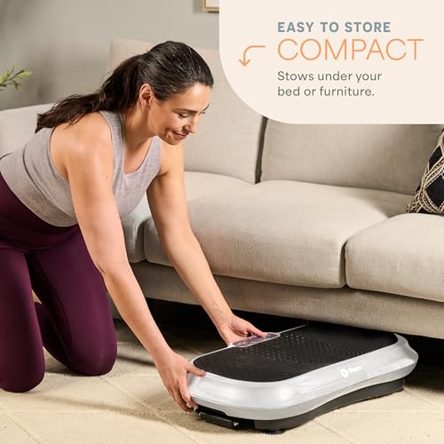 Lifepro Waver Vibration Plate Exercise Machine – High-Intensity Vibration for Muscle Activation, Full-Body Workout Vibrating Platform with Loop Bands