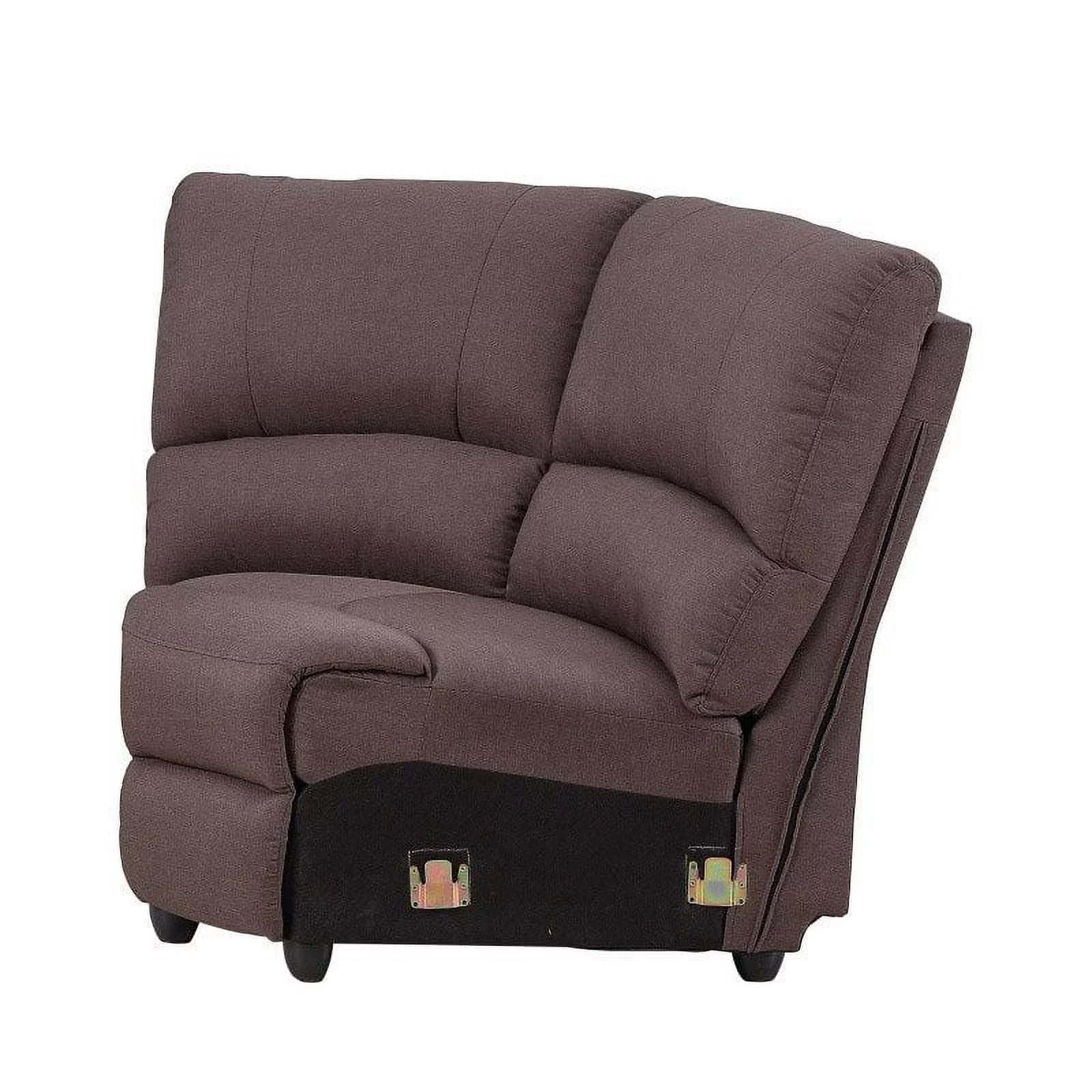 Titan Furnishings Transitional Chanille Fabric Power Reclining Sectional - Brown
