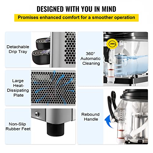 VEVOR Commercial Frozen Drink Slush Machine Frozen Drink Slush Making Machine Snow Melting Machine for Commercial and Home Use
