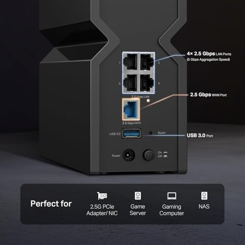 TP-Link Tri-Band BE9300 WiFi 7 Router (Archer BE550) - 6-Stream, Full 2.5G Ports w/ 6 Internal Antennas, Up to 2,000 Sq Ft