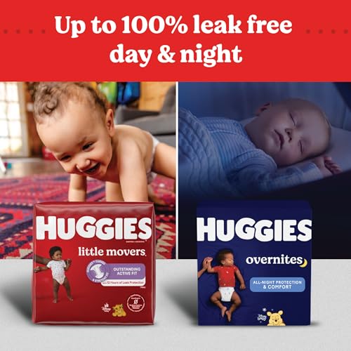 Huggies Size 5 Diapers, Little Movers Baby Diapers, Size 5 (27+ lbs), 120 Count (2 Packs of 60)