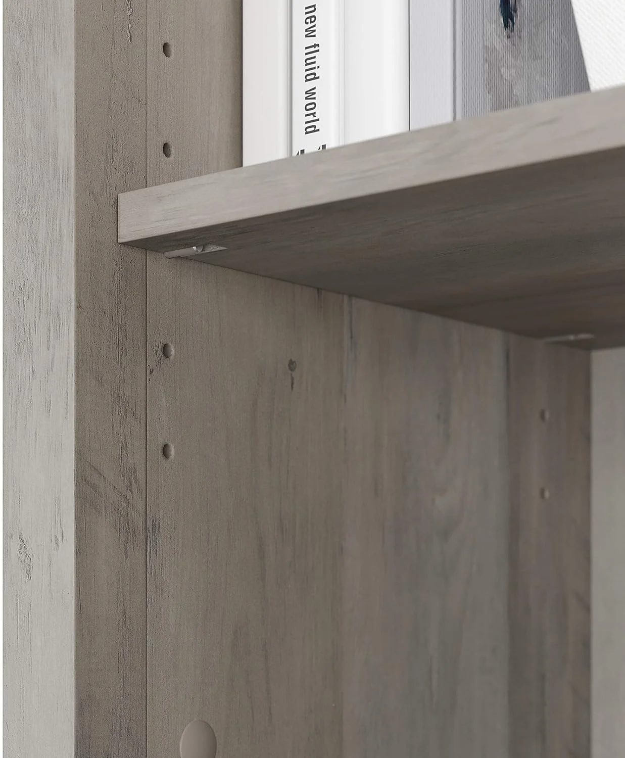 Salinas 5-Shelf 63-Inch H Bookcase, Driftwood Gray