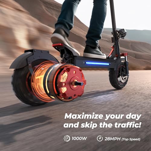 iScooter Electric Scooter, 40/43/50 Miles Long Range & 28/38 MPH Top Speed E Scooter