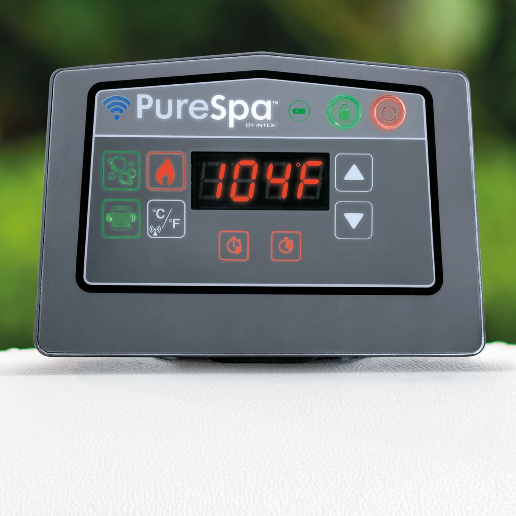 Intex PureSpa Plus 6 Person Inflatable Hot Tub Bubble Jet Spa, 85 x 28, Greywood