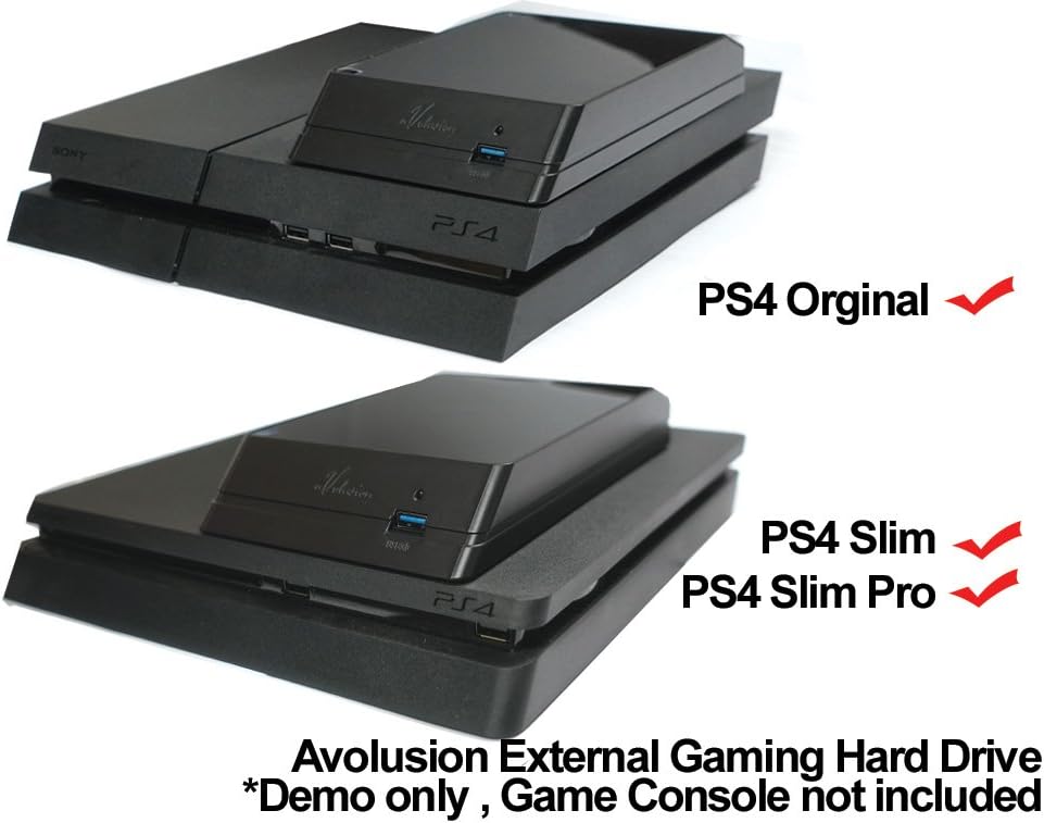 Avolusion HDDGear 2TB (2000GB) 7200RPM 64MB Cache USB 3.0 External PS4 Gaming Hard Drive (PS4 Pre-Formatted) - PS4, PS4 Slim, PS4 Slim Pro